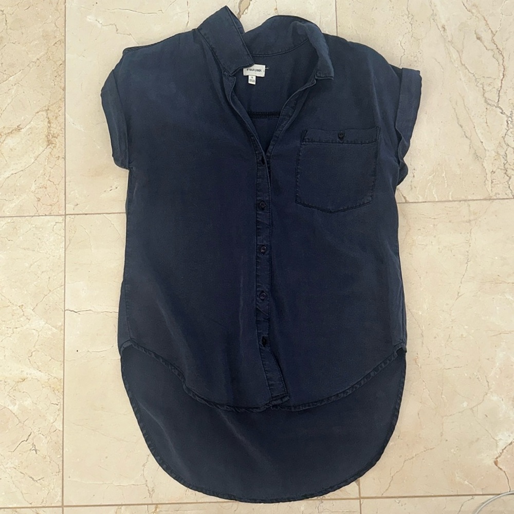 Sneakpeek Blue Button Down Top